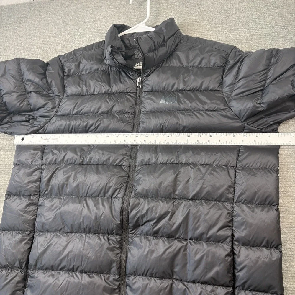 REI‎ Coop Down Jacket Men XL Tall Black Light Weight Outdoor Hiking Travel